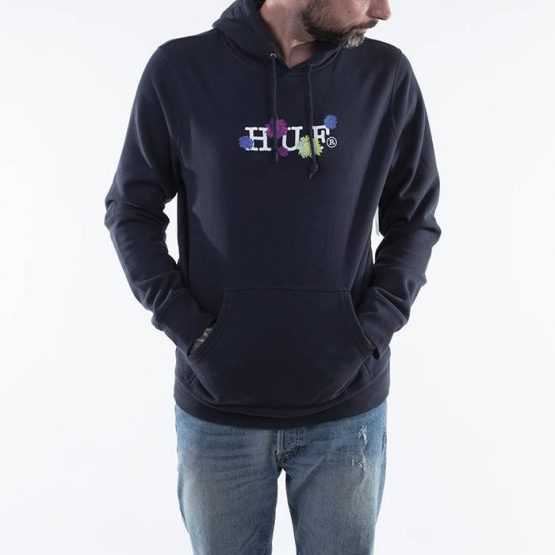 ביגוד HUF לגברים HUF Psycho Daisies Pullover - שחור