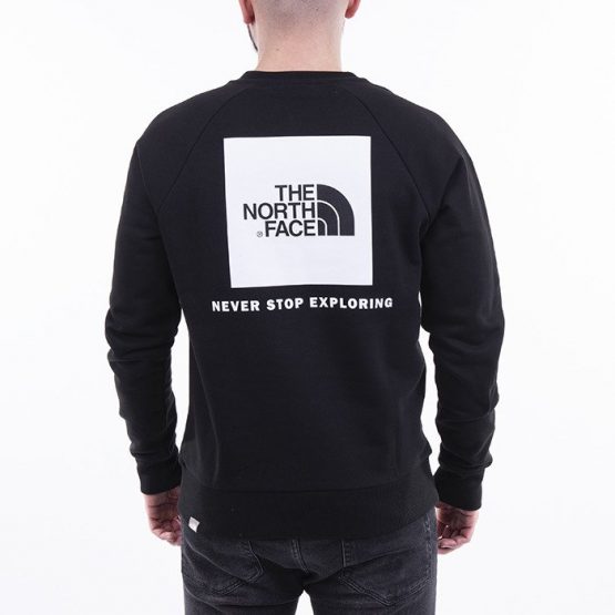 ביגוד דה נורת פיס לגברים The North Face Raglan Redbox Crew - שחור