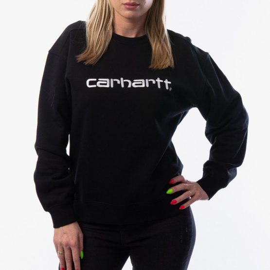 סווטשירט קארהארט לנשים Carhartt WIP Sweatshirt - שחור/לבן