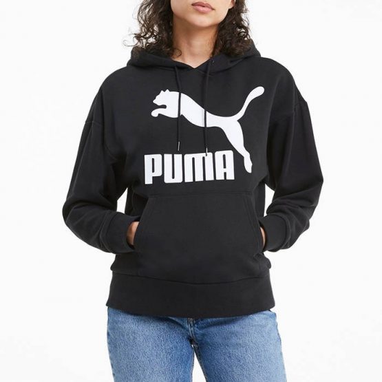 ביגוד פומה לנשים PUMA Classics Logo Hoody - שחור