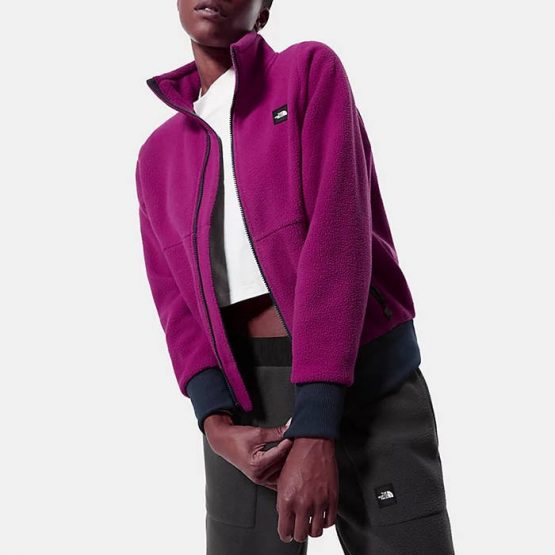 סווטשירט דה נורת פיס לנשים The North Face Fleeski Full Zip - סגול