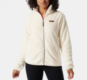 סווטשירט קולומביה לנשים Columbia FIRE SIDE II SHERPA FULL ZIP - לבן