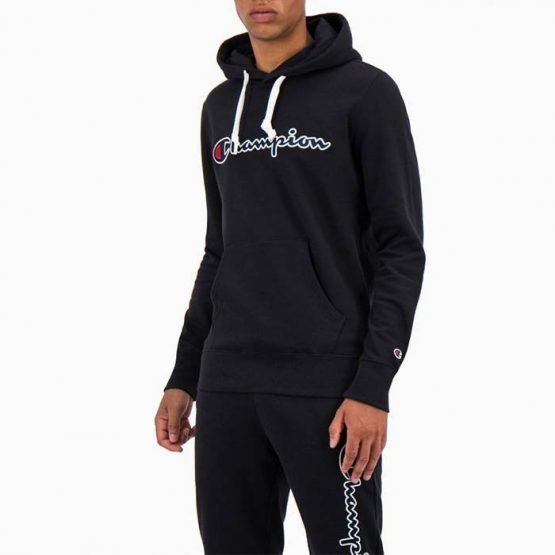 סווטשירט צ'מפיון לגברים Champion Hooded Sweatshirt - שחור
