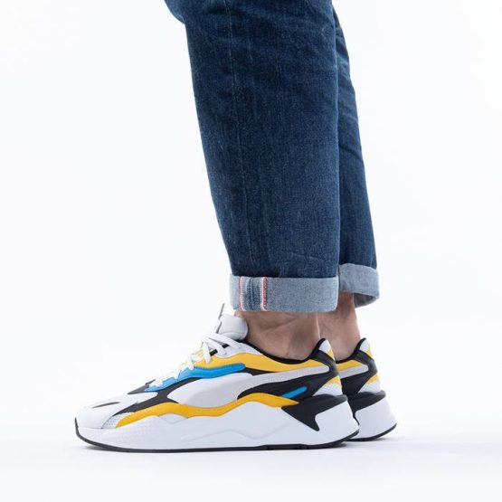 נעלי סניקרס פומה לגברים PUMA Rs-X3 Prism - לבן/צהוב