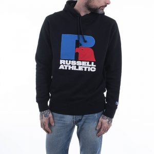 סווטשירט ראסל אתלטיק לגברים Russell Athletic Logo Hoody - שחור