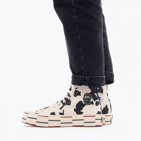 נעלי סניקרס קונברס לגברים Converse x Brain Dead Chuck 70 Hi - צבעוני בהיר