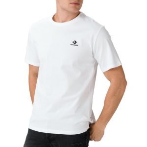 חולצת T קונברס לגברים Converse Embroidered Star Chevron Tee - לבן
