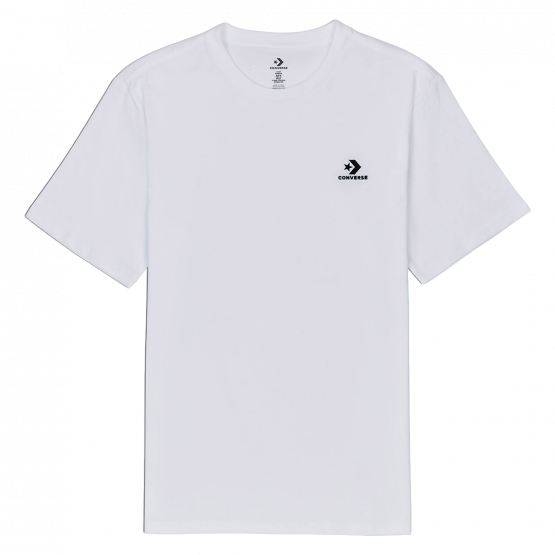 חולצת טי שירט קונברס לגברים Converse Embroidered Star Chevron Tee - לבן