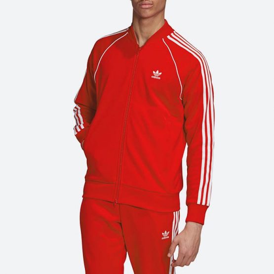 ג'קט ומעיל אדידס לגברים Adidas Originals Adicolor Classics Primeblue Firebird - אדום