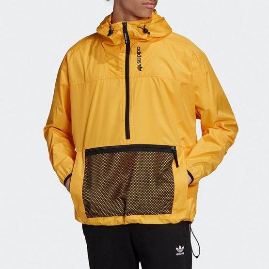 ג'קט ומעיל אדידס לגברים Adidas Originals Adventure Anorak - צהוב