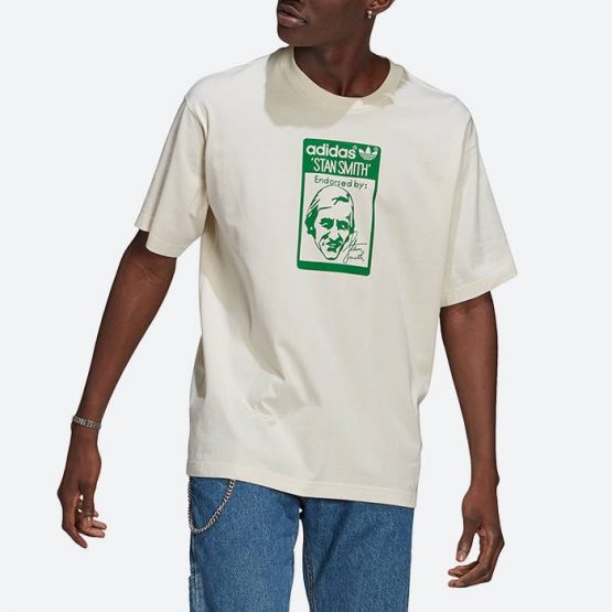 חולצת T אדידס לגברים Adidas Originals Stan Smith Tee - לבן