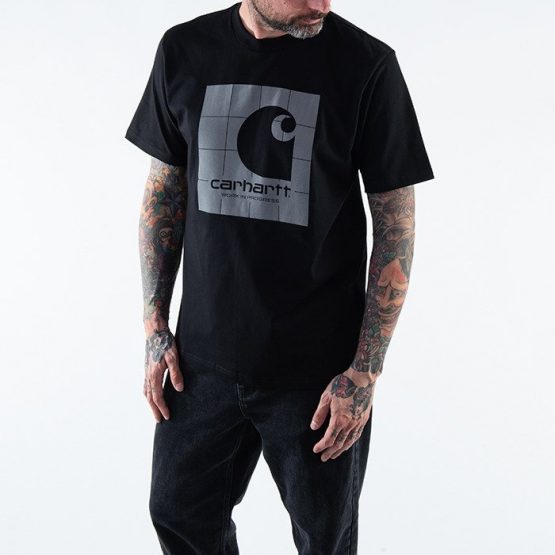חולצת T קארהארט לגברים Carhartt WIP Reflective Square - שחור