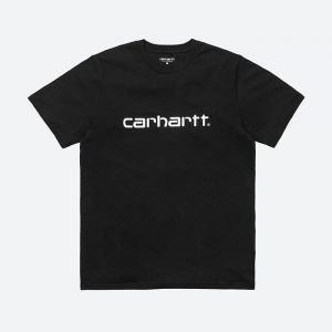 חולצת T קארהארט לגברים Carhartt WIP S/S Script - שחור