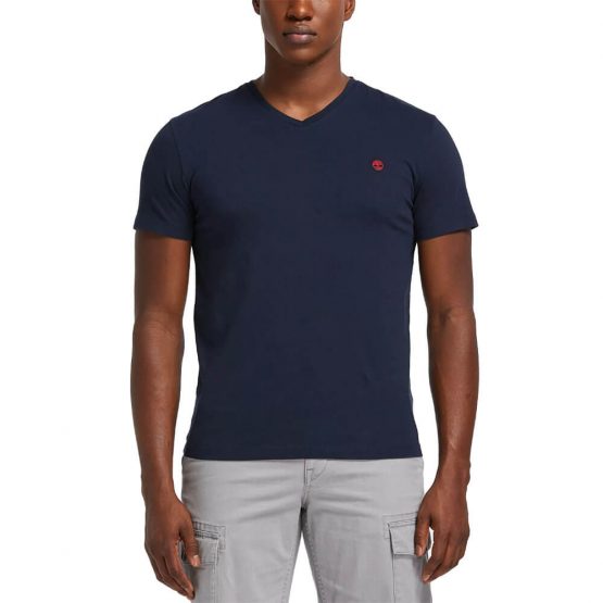 חולצת T טימברלנד לגברים Timberland Slim Fit Embroidered - כחול