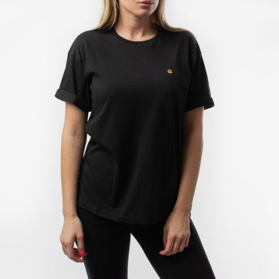 חולצת T קארהארט לנשים Carhartt WIP Chase - שחור