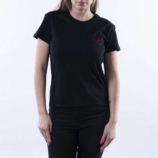 חולצת T קארהארט לנשים Carhartt WIP Tilda Heart - שחור