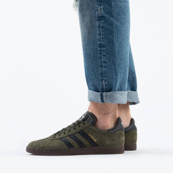נעלי סניקרס אדידס לגברים Adidas Originals Gazelle - ירוק