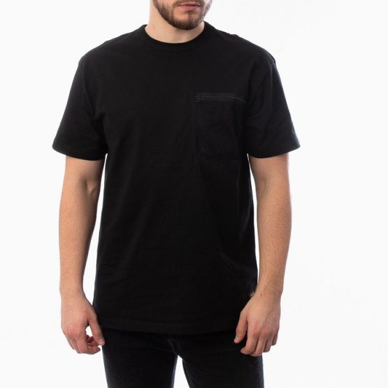 חולצת טי שירט קארהארט לגברים Carhartt WIP S/S Military Mesh Pocket - שחור