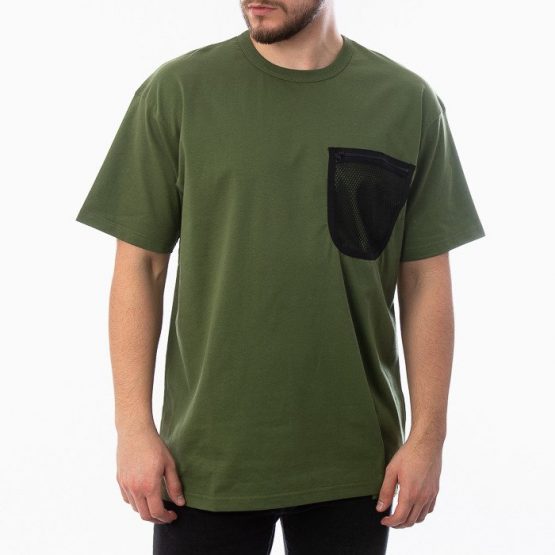 חולצת T קארהארט לגברים Carhartt WIP S/S Military Mesh Pocket - ירוק