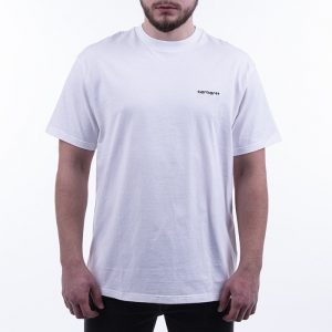 חולצת T קארהארט לגברים Carhartt WIP S/S Script Embroidery - לבן