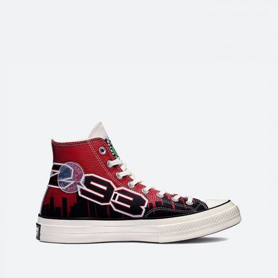 נעלי סניקרס קונברס לגברים Converse x Chinatown Market x NBA Chuck 70 - שחור/אדום