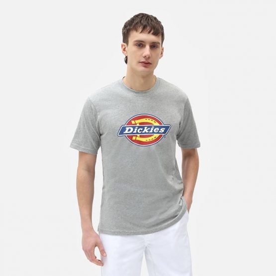 חולצת טי שירט Dickies לגברים Dickies Icon Logo Tee - אפור בהיר