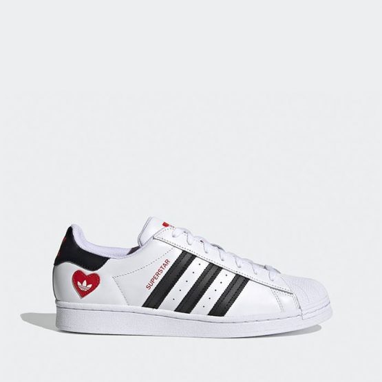 נעלי סניקרס אדידס לגברים Adidas Originals Superstar 2.0 Valentines Day - שחור/לבן