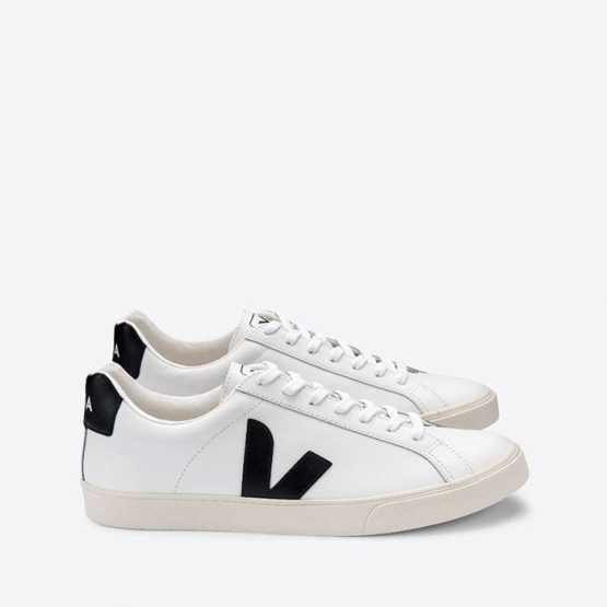 נעלי סניקרס ווג'ה לגברים Veja Esplar Logo Leather - לבן/שחור