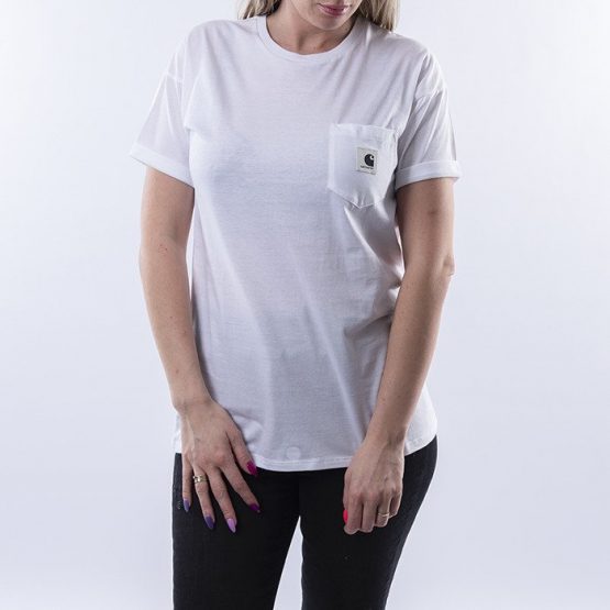 חולצת T קארהארט לנשים Carhartt WIP Carrie Pocket - לבן