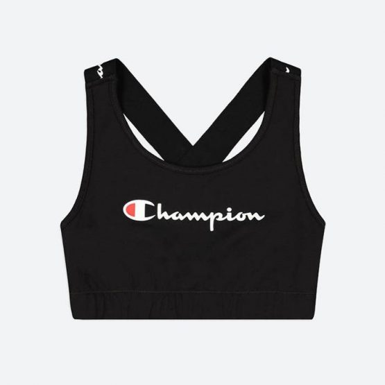 טופ וחולצת קרופ צ'מפיון לנשים Champion Bra - שחור