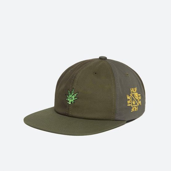 כובע HUF לגברים HUF Easy Green Contrast 6 - ירוק