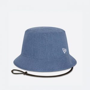 כובע ניו ארה לגברים New Era Wash Denim Bucket - כחול