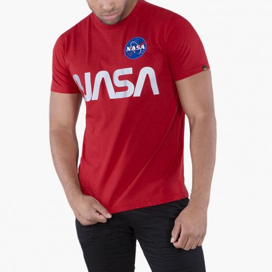 חולצת טי שירט אלפא אינדסטריז לגברים Alpha Industries Reflective - אדום