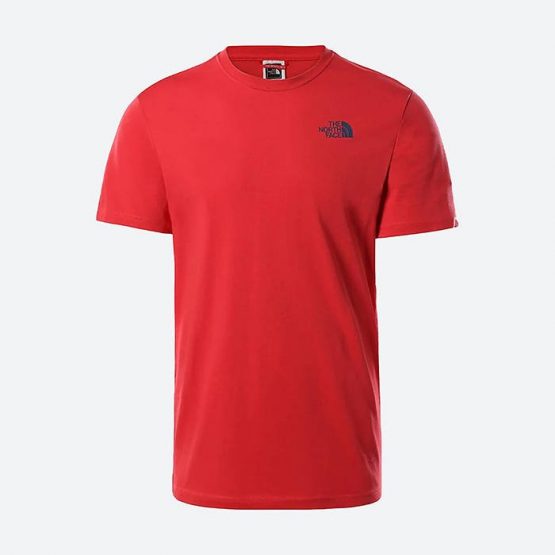 חולצת T דה נורת פיס לגברים The North Face SS Redbox Cel Tee Rococco - אדום
