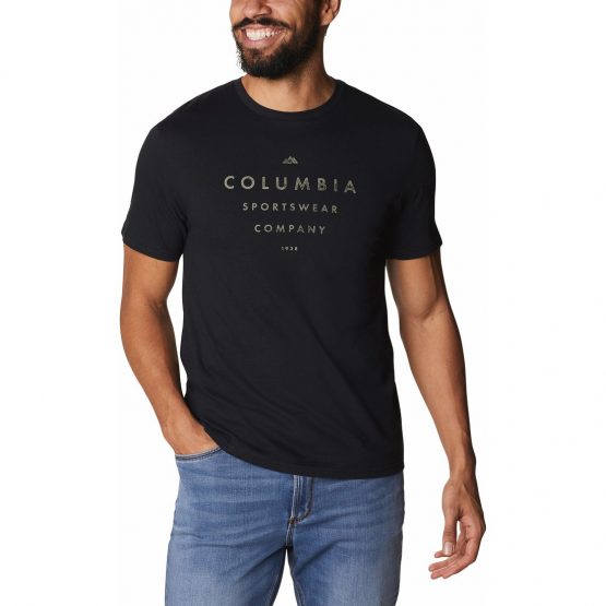 חולצת T קולומביה לגברים Columbia PATH LAKE GRAPHIC II - שחור