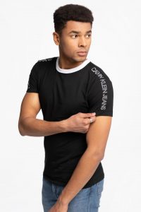 חולצת T קלווין קליין לגברים Calvin Klein COTTON LOGO - שחור