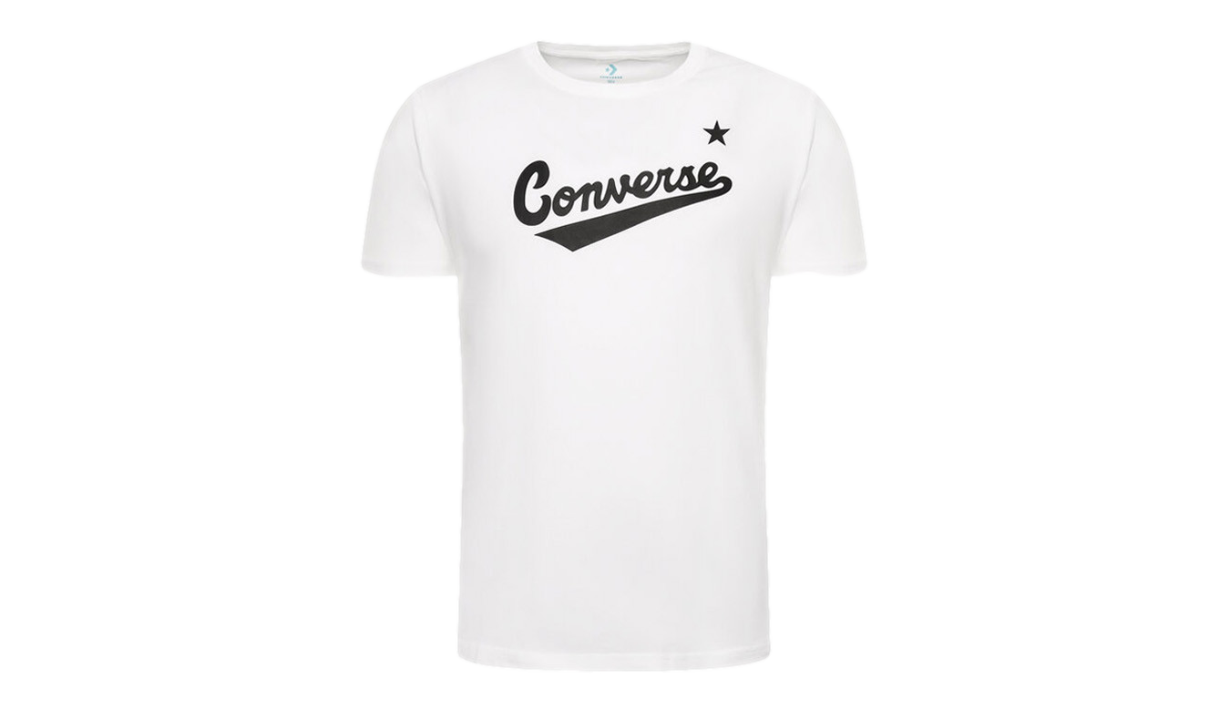חולצת T קונברס לגברים Converse Front Logo - לבן