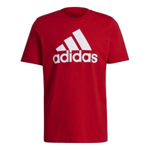 חולצת T אדידס לגברים Adidas Essentials - אדום