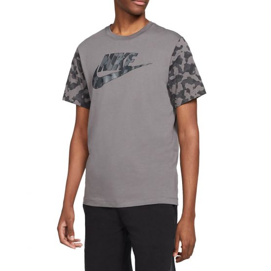 חולצת T נייק לגברים Nike NSW Club Futura - אפור