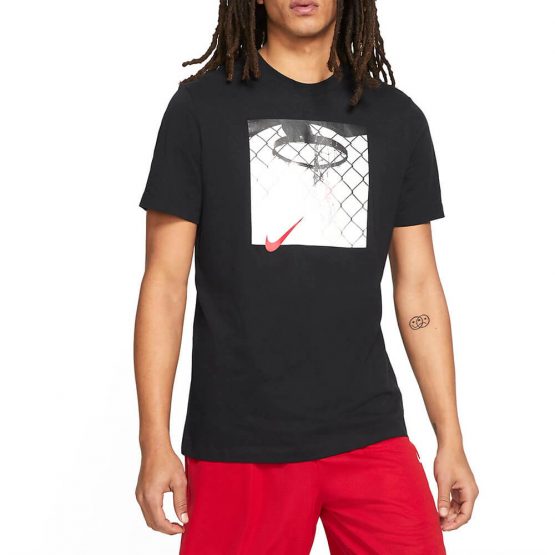 חולצת T נייק לגברים Nike Photo Basketball - שחור