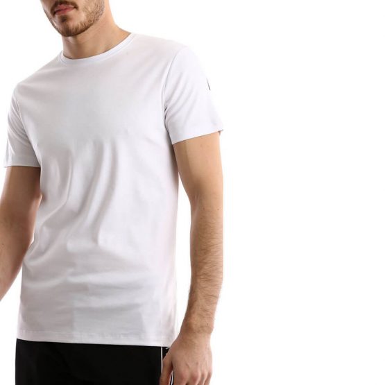 חולצת T ריפליי לגברים REPLAY BACKLOGO - לבן