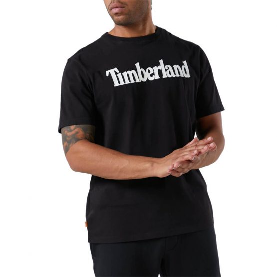 חולצת טי שירט טימברלנד לגברים Timberland River Tree Linear Tee - שחור