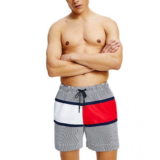 בגד ים טומי הילפיגר לגברים Tommy Hilfiger Medium Drawstring Olor - צבעוני