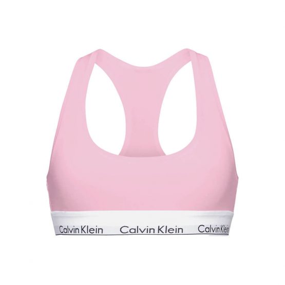 טופ וחולצת קרופ קלווין קליין לנשים Calvin Klein Unlined Bralette - ורוד