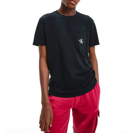 חולצת T קלווין קליין לגברים Calvin Klein Monogram Pocket - שחור
