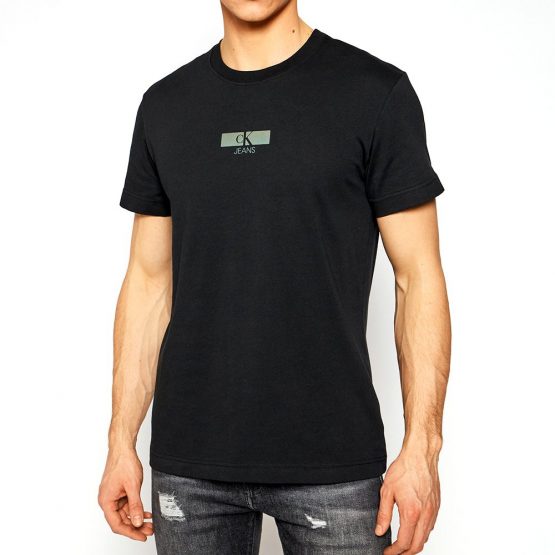 חולצת T קלווין קליין לגברים Calvin Klein URBAN IRIDESCENT - שחור