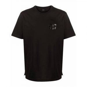חולצת T דיזל לגברים DIESEL Embossed Logo - שחור מלא