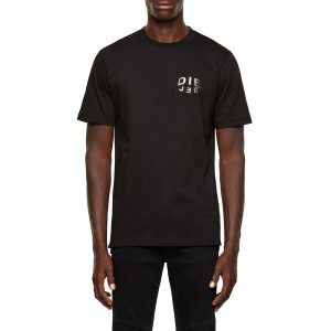 חולצת T דיזל לגברים DIESEL Embossed Logo - שחור