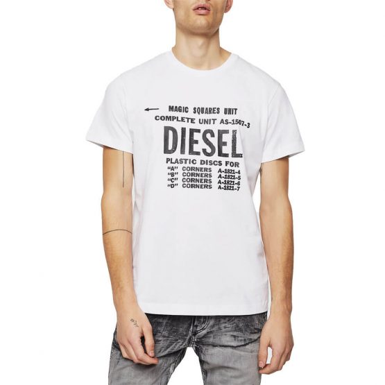 חולצת T דיזל לגברים DIESEL T-Diego B6 - לבן