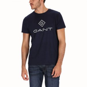 חולצת T גאנט לגברים GANT Lock - Up - כחול